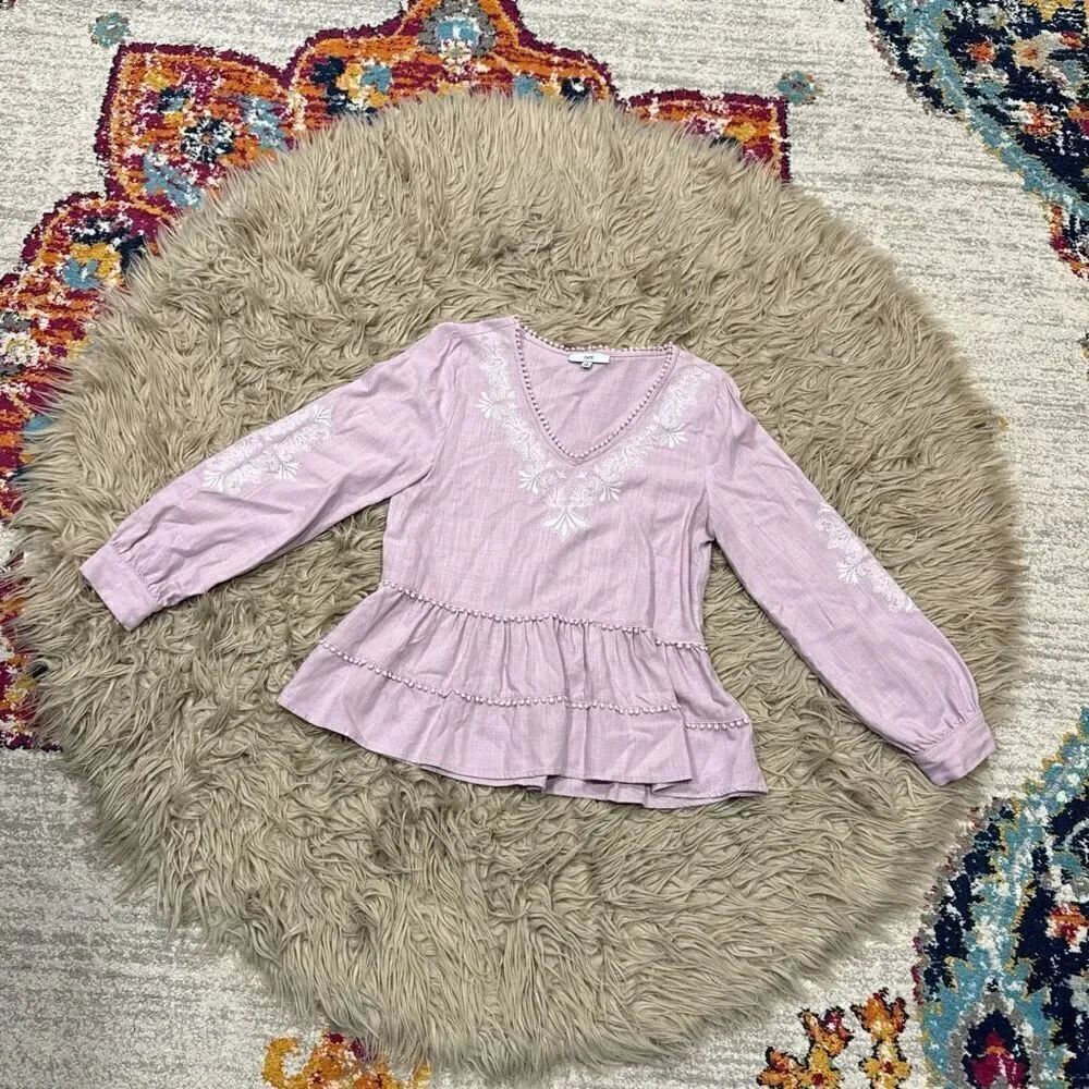 Fate embroidered purple Blouse small